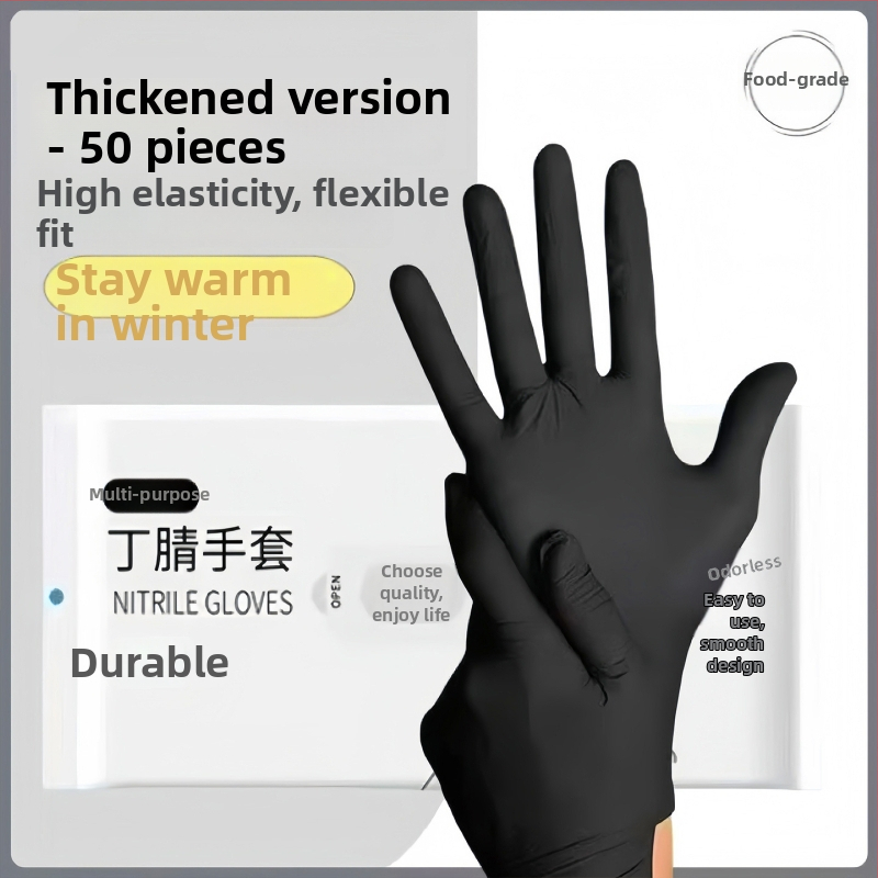Nitrilové jednorázové rukavice, hrubšie, potravinárske triedy – odolné voči olejom a vode