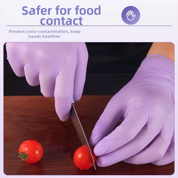 Nitrilové rukavice s potravinárskou kvalitou pre kuchynské umývanie riadu, hrubé, jednorazové, jednofarebné