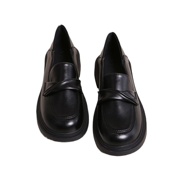 Ženske ploske cipele od elastičnog materijala, prugaste, loafers u britanskom stilu s niskom mačjom petom za svakodnevno nošenje