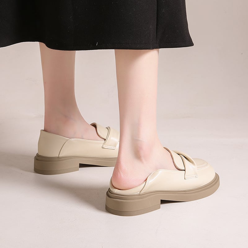 Ženske ploske cipele od elastičnog materijala, prugaste, loafers u britanskom stilu s niskom mačjom petom za svakodnevno nošenje