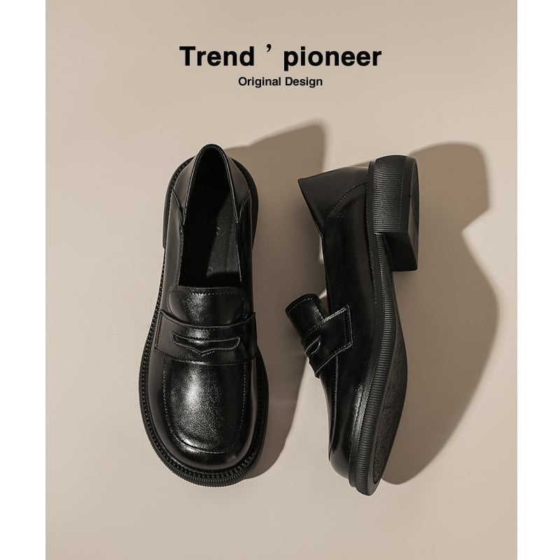 Ženske ploske cipele od elastičnog materijala, prugaste, loafers u britanskom stilu s niskom mačjom petom za svakodnevno nošenje