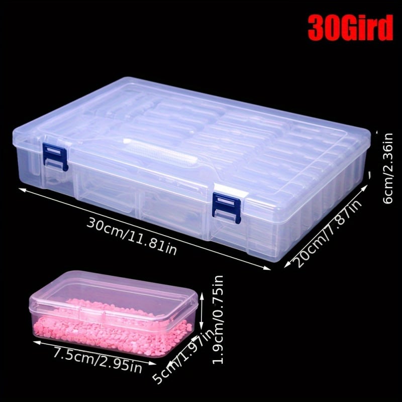 Kutija za nakit, prozirna plastika s poklopcem, višenamjenski stolni organizator, raspored 12 odjeljaka / 15 odjeljaka