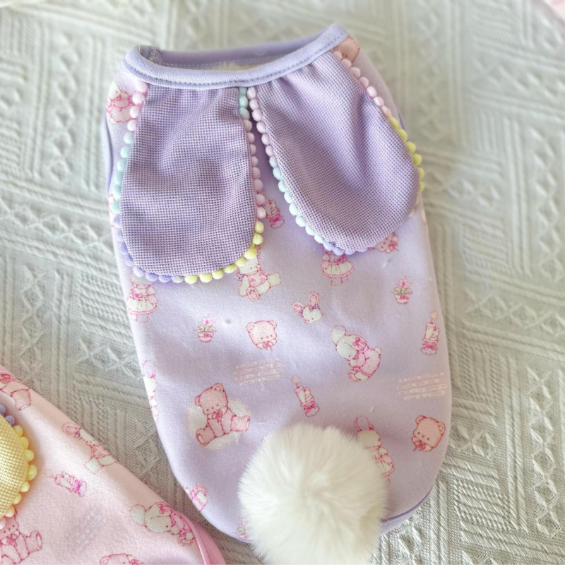 Odjeća za kućne ljubimce s flisom, motiv zeka, princesa stil, jesen-zima