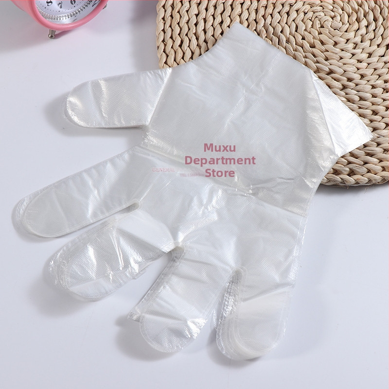 Bianxu jednorázové rukavice, priehľadný plast, 50 kusov v balení, trvanlivosť 1 rok