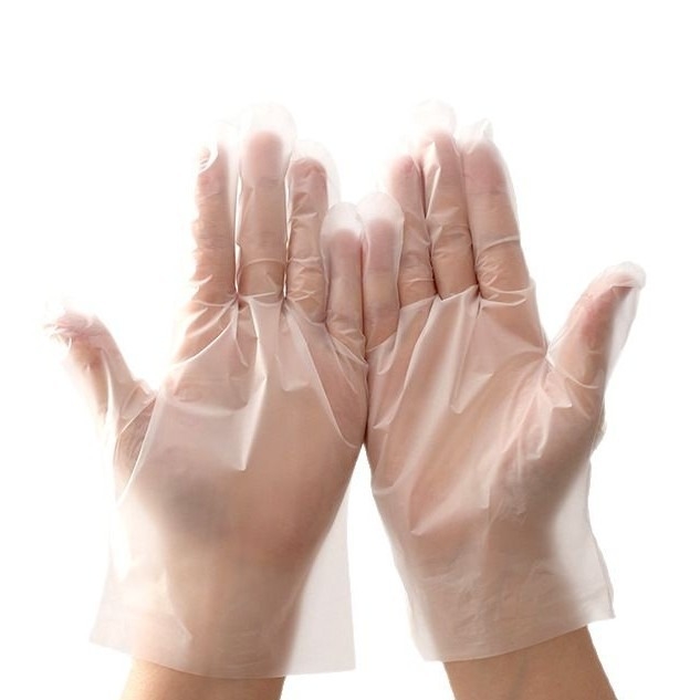 Rukavice za jednokratnu upotrebu od plastike, prozirne, debeli sloj, za hranu, 100 komada u kutiji, veličine S/M/L, za rukovanje morskim plodovima