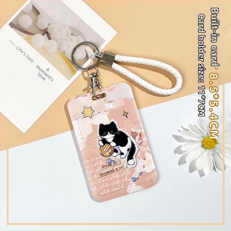 Калъф за карти, карикатурен стил, полупрозрачен ABS материал, с плъзгащ се капак