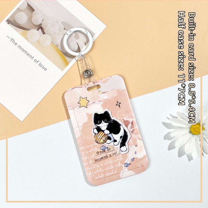 Калъф за карти, карикатурен стил, полупрозрачен ABS материал, с плъзгащ се капак