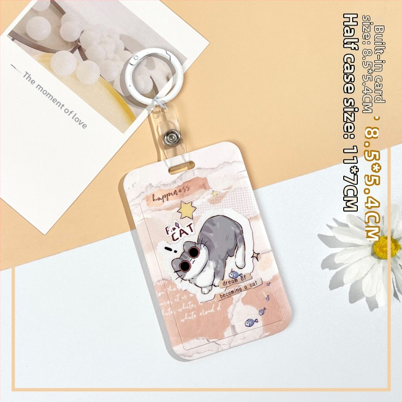 Калъф за карти, карикатурен стил, полупрозрачен ABS материал, с плъзгащ се капак