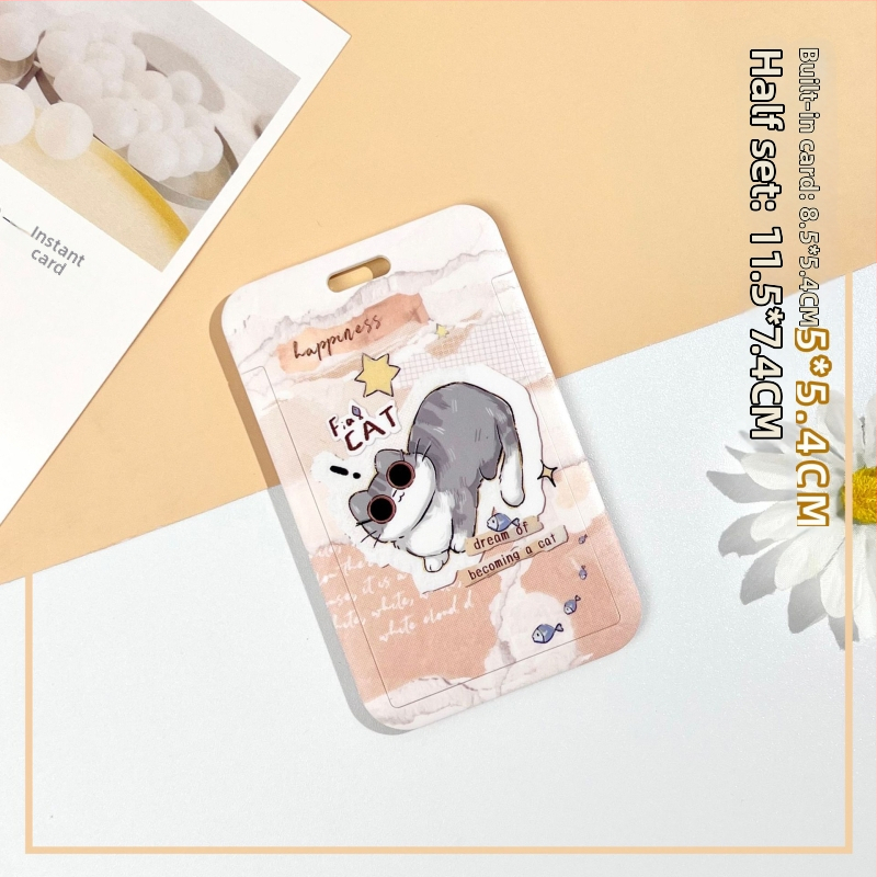 Калъф за карти, карикатурен стил, полупрозрачен ABS материал, с плъзгащ се капак