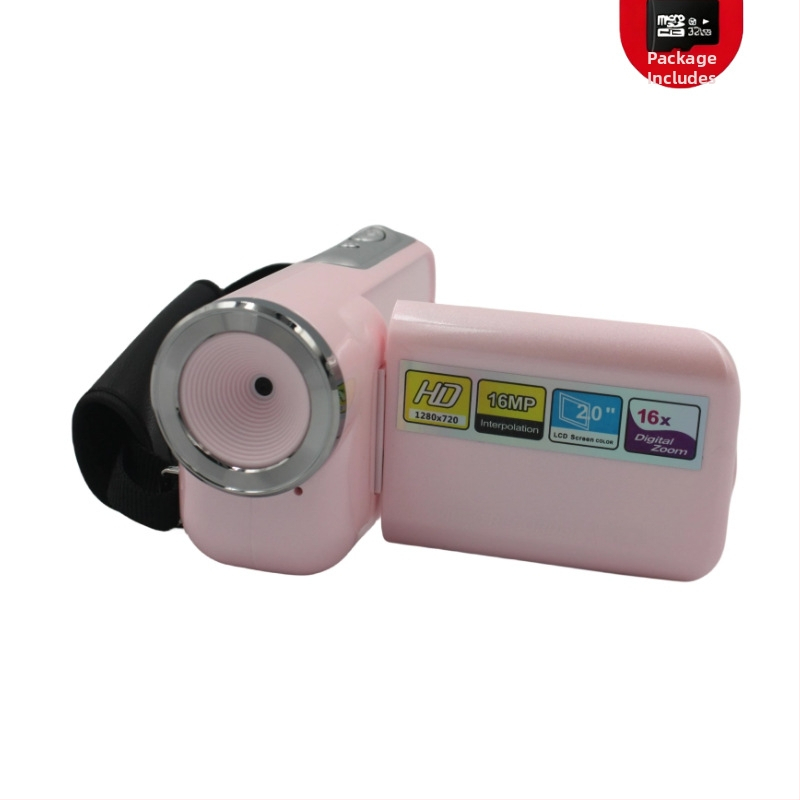 Dv22 digitálny DV fotoaparát pre domáce použitie s CMOS senzorom, 16x optický zoom, nahrávanie 1080p, ukladanie na SD kartu