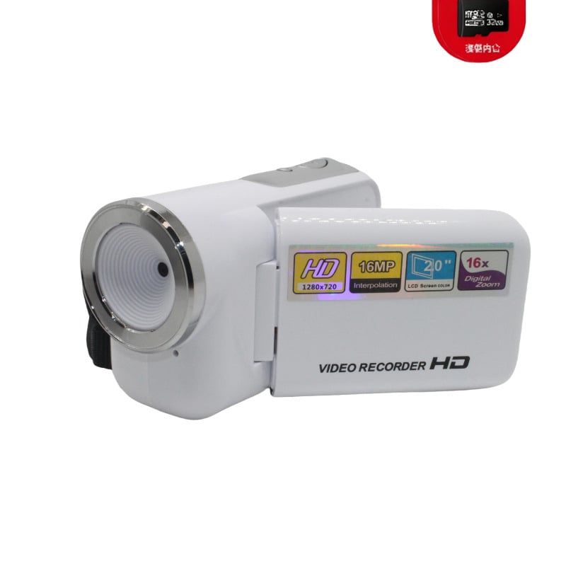 Dv22 digitális DV kamera otthoni használatra CMOS szenzorral, 16x optikai zoom, 1080p felvétel, SD kártya tárhely