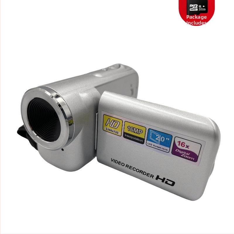 Dv22 digitálny DV fotoaparát pre domáce použitie s CMOS senzorom, 16x optický zoom, nahrávanie 1080p, ukladanie na SD kartu