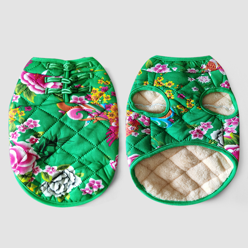 Poliesterski izolirani kaput za psa, jesen-zima, motiv zmaja, kineski stil