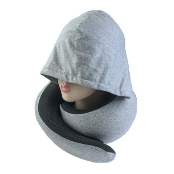 Kapucnijski U-oblikovani jastuk za vrat za putovanja s memorijskom pjenom, tkanina milk silk