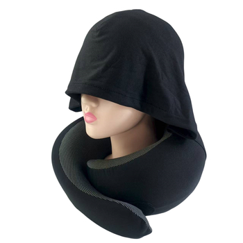 Kapucnijski U-oblikovani jastuk za vrat za putovanja s memorijskom pjenom, tkanina milk silk