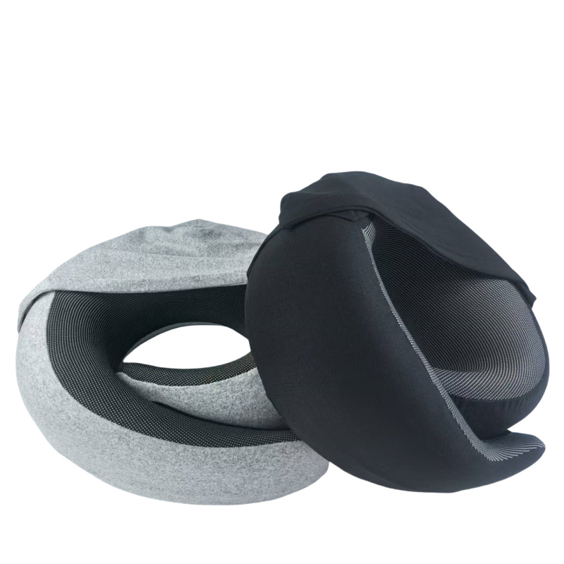 Kapucnijski U-oblikovani jastuk za vrat za putovanja s memorijskom pjenom, tkanina milk silk