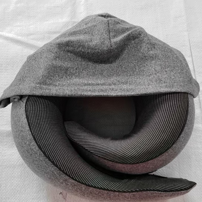 Kapucnijski U-oblikovani jastuk za vrat za putovanja s memorijskom pjenom, tkanina milk silk