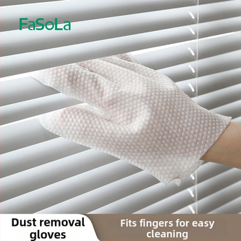 FaSoLa jednorazové rukavice na odstraňovanie prachu – netkaný materiál, bežná hrúbka, 100 kusov v balení