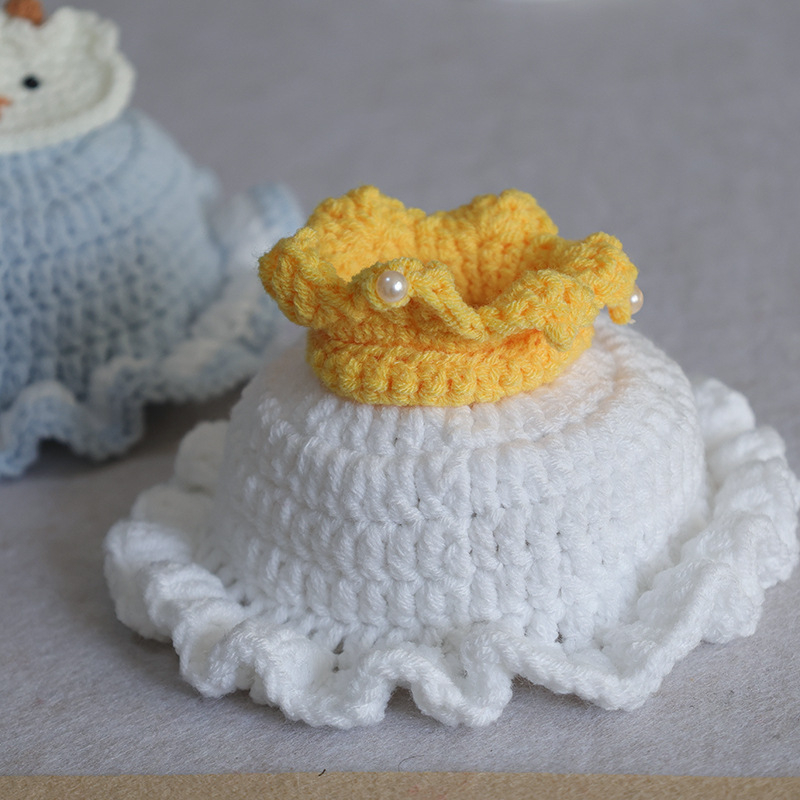 Šapka za kućne ljubimce (mačke i psi), ručno heklana kapa, cosplay rekvizita, vunena, uzorak u boji, za četiri sezone