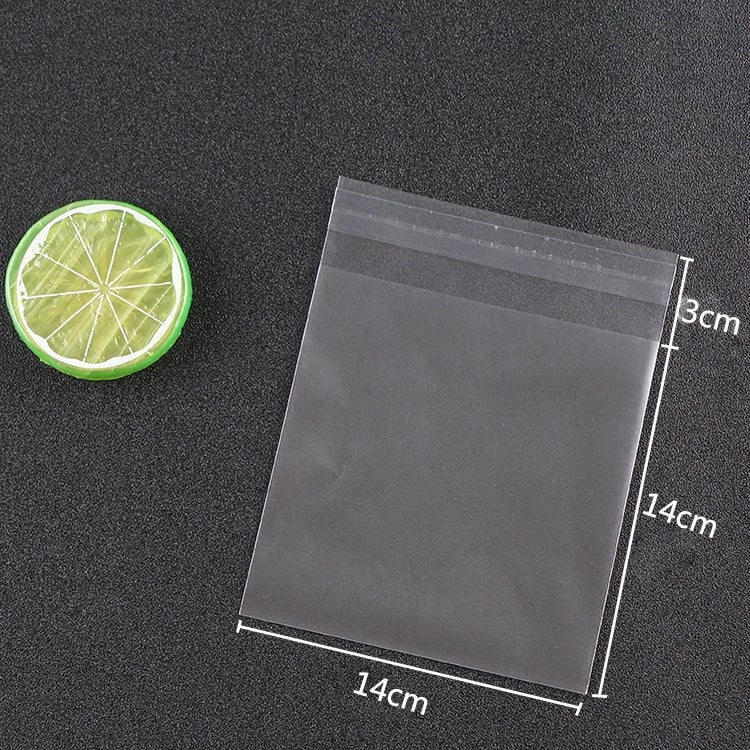 Sütőipari csomagoló tasak önzáró zárással, élelmiszeripari OPP film, testre szabható, 100 db