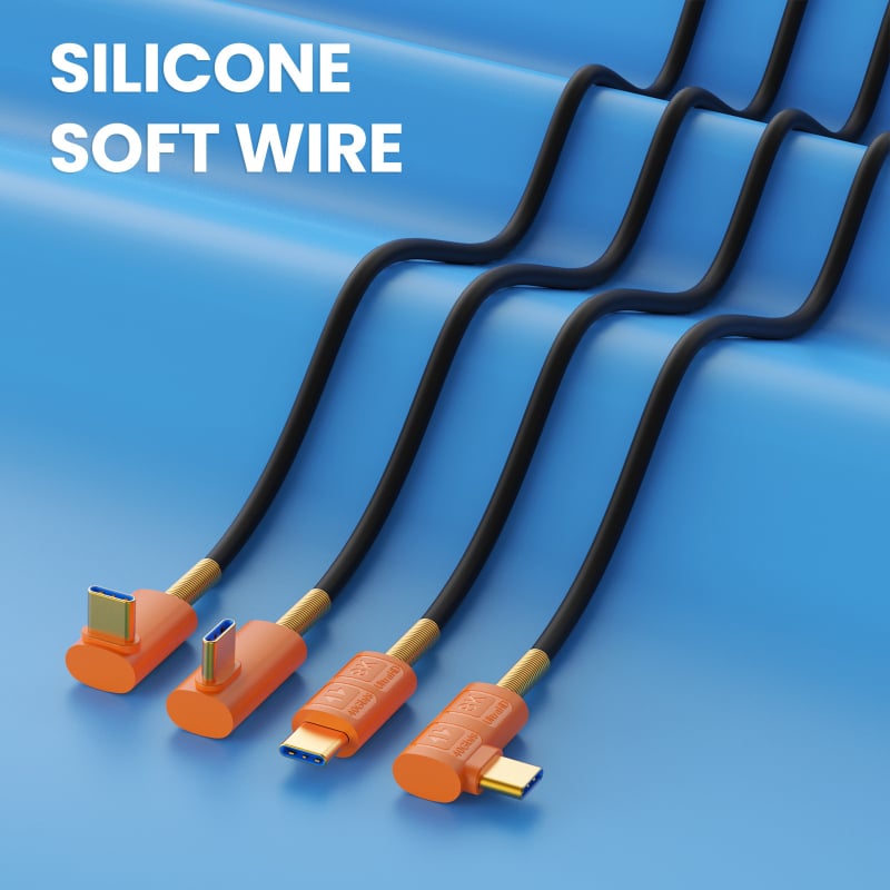 Szilikon USB4 Type-C digitális kábel, magja csupasz rézdrót, réz vezető, modell YR-GZU4-A01, digitális eszközökhöz