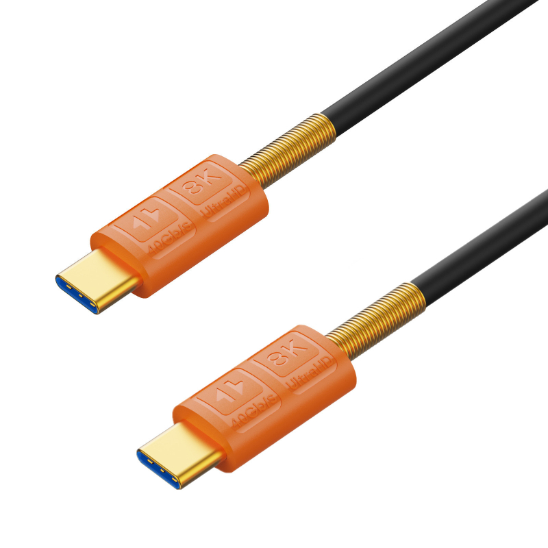 Szilikon USB4 Type-C digitális kábel, magja csupasz rézdrót, réz vezető, modell YR-GZU4-A01, digitális eszközökhöz