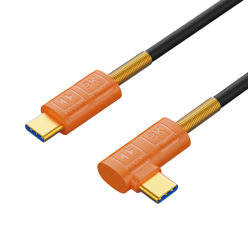Szilikon USB4 Type-C digitális kábel, magja csupasz rézdrót, réz vezető, modell YR-GZU4-A01, digitális eszközökhöz