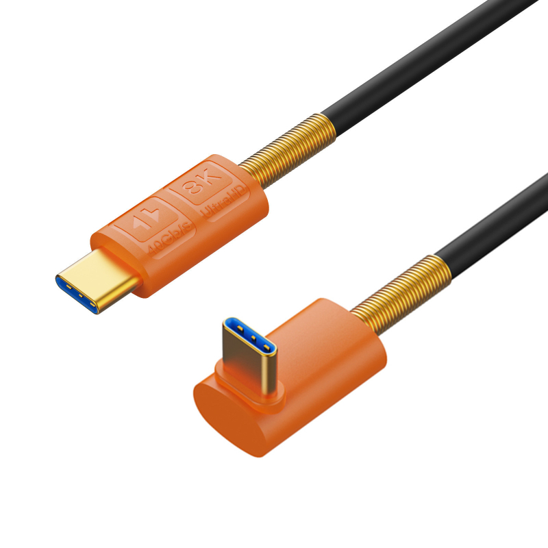 Szilikon USB4 Type-C digitális kábel, magja csupasz rézdrót, réz vezető, modell YR-GZU4-A01, digitális eszközökhöz