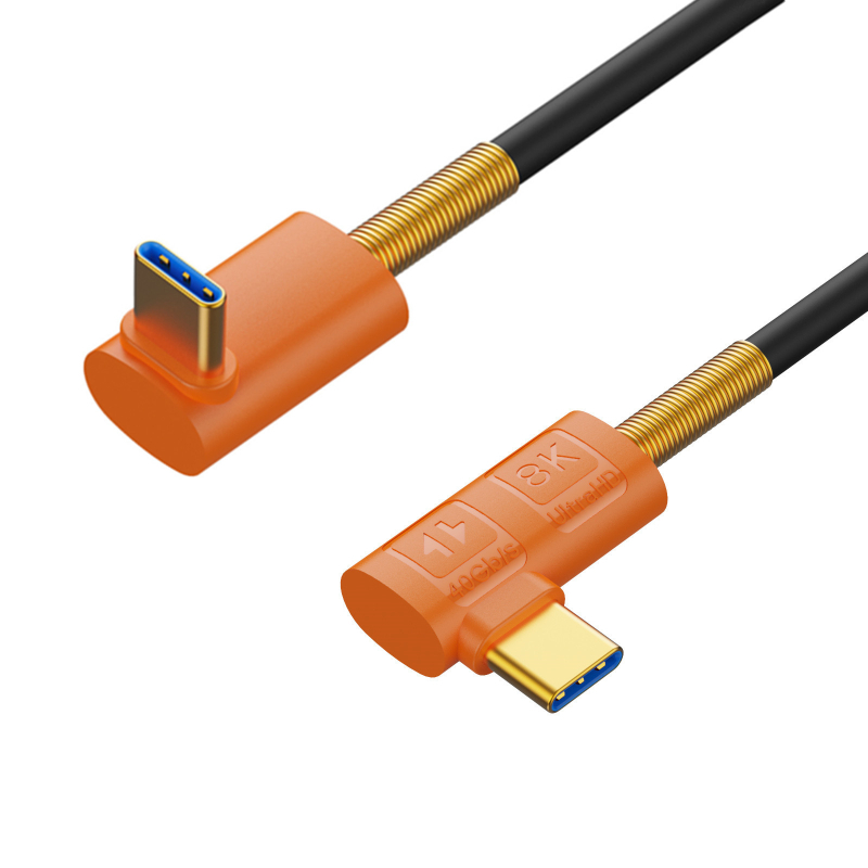 Szilikon USB4 Type-C digitális kábel, magja csupasz rézdrót, réz vezető, modell YR-GZU4-A01, digitális eszközökhöz