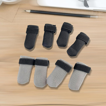 Kutyák cipője és zoknijai anti-karcolás és húzás elleni védelemmel, Velcro-zár, kötött poliészter, egyszínű mintázat