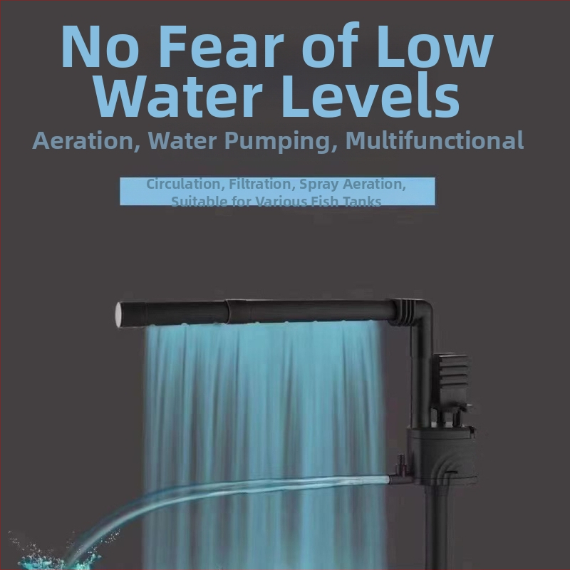 Trojfunkčná ponorná pumpa do akváriá s horným filtrom, vstavané čerpadlo na okysličenie a cirkuláciu, tichý chod