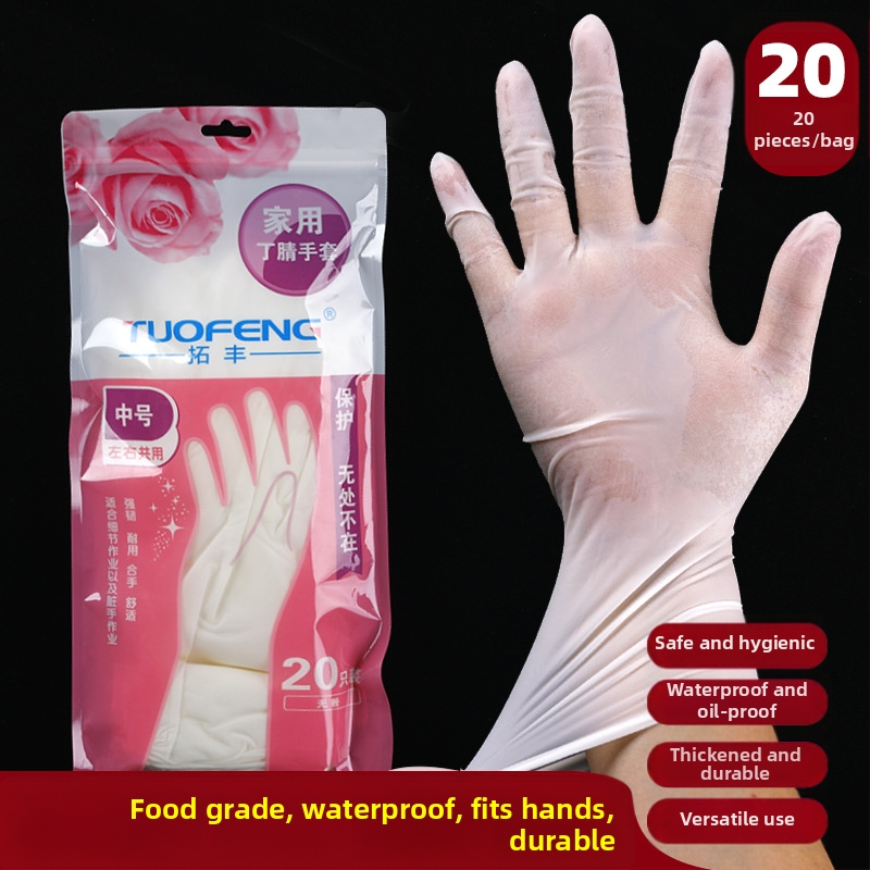 Jednorázové nitrilové rukavice, dlhšie pre kuchyňu a catering, vodotesné, všeobecná hrúbka, balenie 2 ks