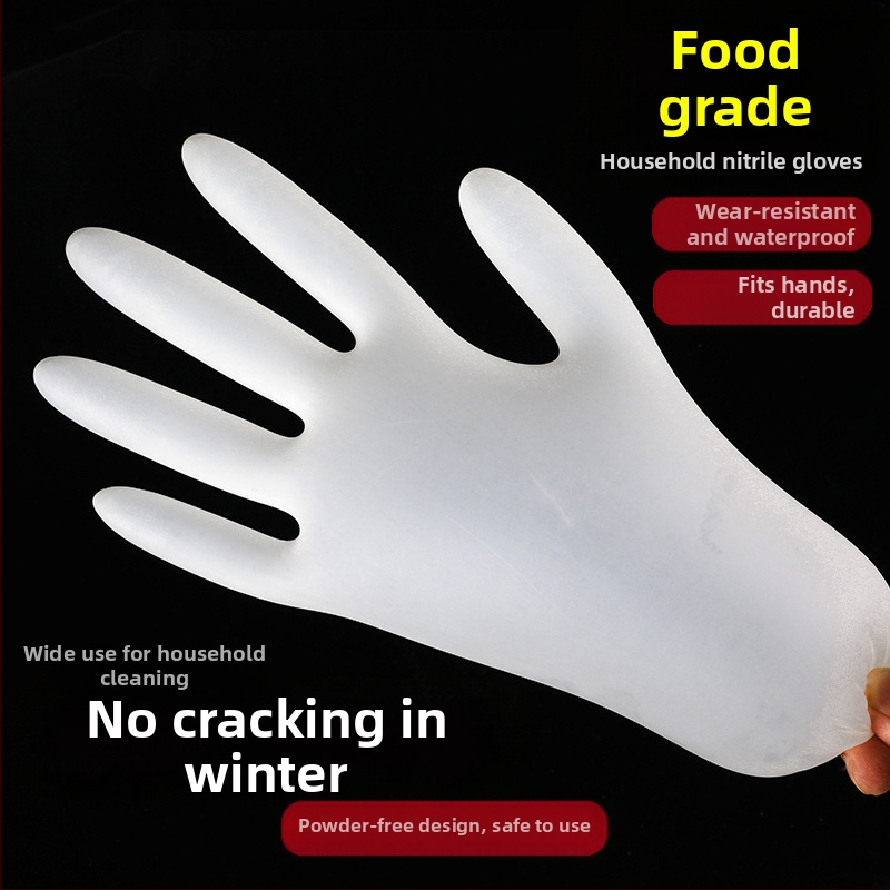 Jednorázové nitrilové rukavice, dlhšie pre kuchyňu a catering, vodotesné, všeobecná hrúbka, balenie 2 ks