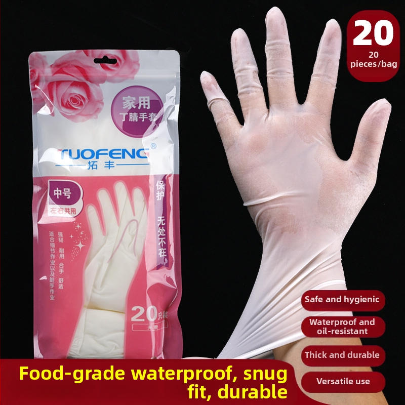Jednorázové nitrilové rukavice, dlhšie pre kuchyňu a catering, vodotesné, všeobecná hrúbka, balenie 2 ks