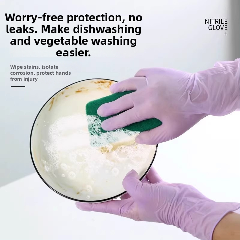 Rukavice z nitrilu Hangge, hrubý nitrilový materiál