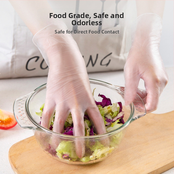 Jednorazové PVC rukavice, potravinárska kvalita, kuchynské použitie, samostatne balené