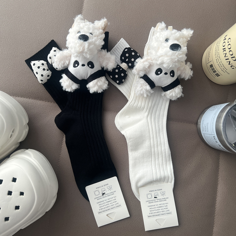 Damske pamukaste čarape srednje dužine, jedinstven vzor, upijaju znoj, 70–80% pamuka, udoban casual stil