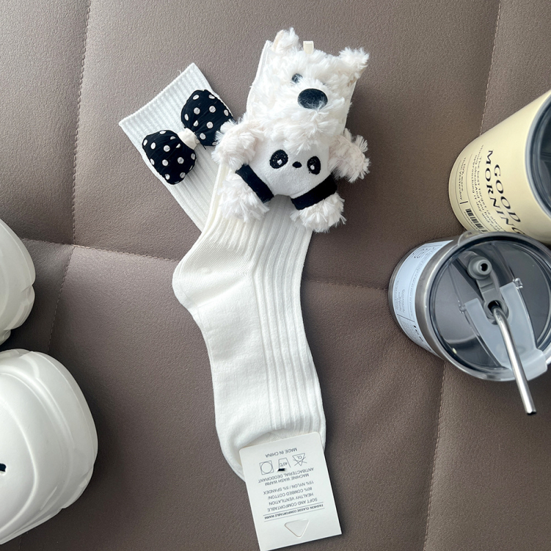 Damske pamukaste čarape srednje dužine, jedinstven vzor, upijaju znoj, 70–80% pamuka, udoban casual stil