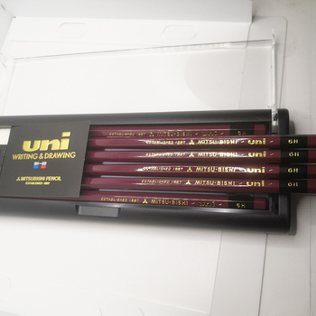 Uni Pencil Mitsubishi 1887 молив за тест на твърдост 6B-9H за скици и рисуване