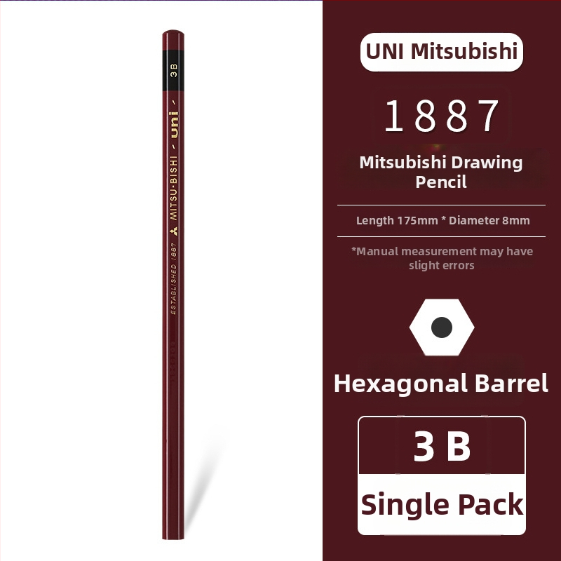 Uni Pencil Mitsubishi 1887 ceruzka na test tvrdosti 6B-9H na skice a kreslenie