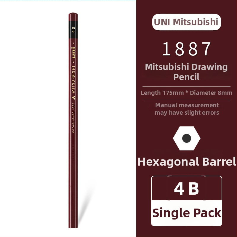 Uni Pencil Mitsubishi 1887 ceruzka na test tvrdosti 6B-9H na skice a kreslenie