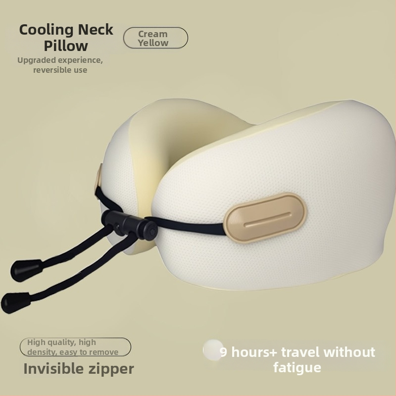 Jastuk za vrat u obliku U s memorijskom pjenom za odrasle, poliester tkanina, moderan stil