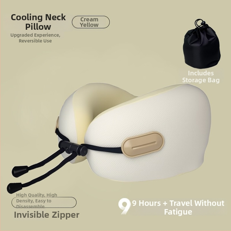 Jastuk za vrat u obliku U s memorijskom pjenom za odrasle, poliester tkanina, moderan stil