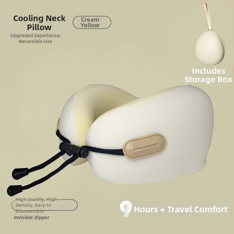 Jastuk za vrat u obliku U s memorijskom pjenom za odrasle, poliester tkanina, moderan stil