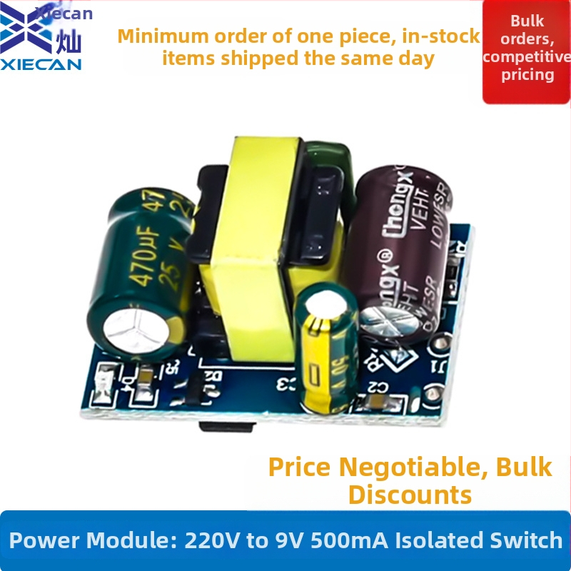 Napájací modul 220V AC vstup, 9V DC výstup 0,5A, izolovaný buck konvertor, ochrana proti preťaženiu (Priemyselný)