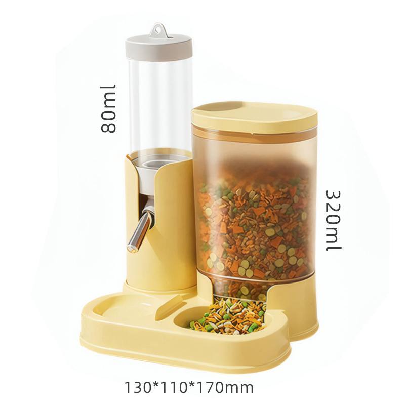 Dvoslojna zdjela za vodu i hranilica za hrčke s automatskim doziranjem, PP materijal