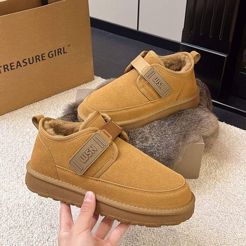 Мъжки домашни обувки за зима: антихлъзгаща подметка, топли и износоустойчиви; еластична горна част и PVC подметка, минималистичен стил с плосък ток, едноцветни