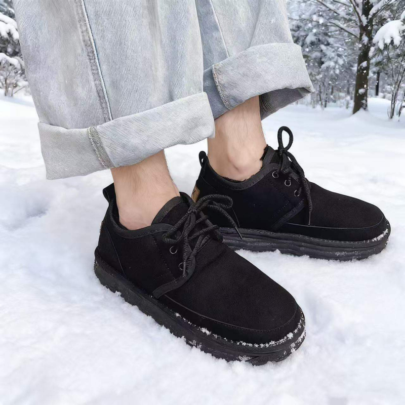 Мъжки домашни обувки за зима: антихлъзгаща подметка, топли и износоустойчиви; еластична горна част и PVC подметка, минималистичен стил с плосък ток, едноцветни