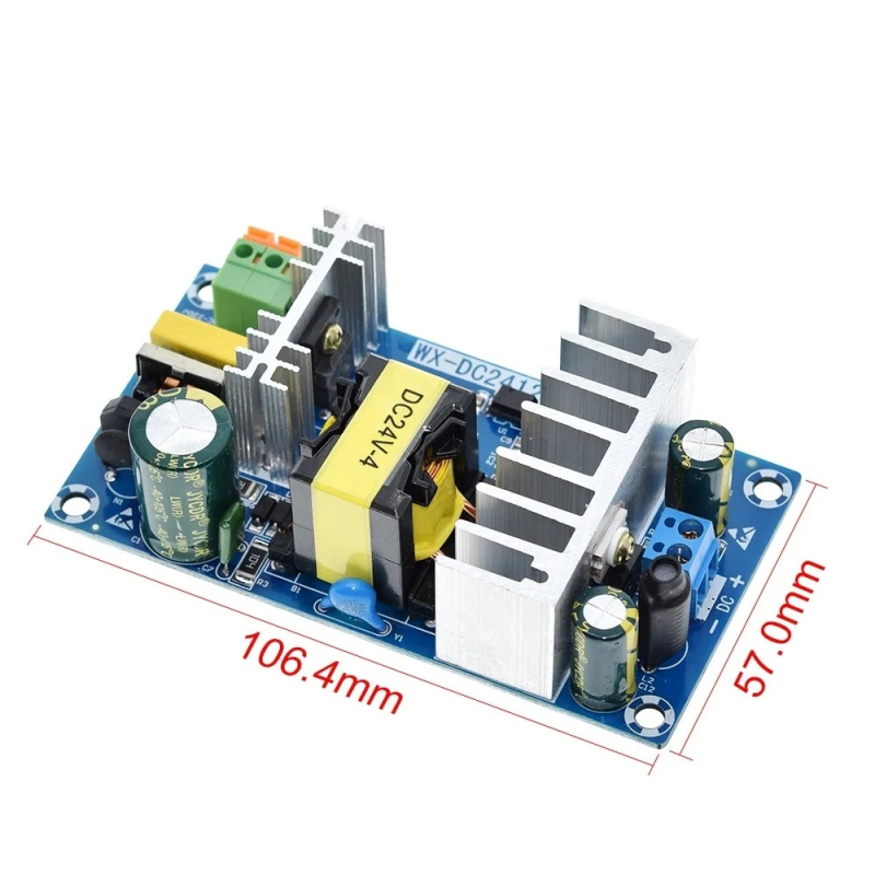 Μονάδα τροφοδοσίας 24V με μεταγωγή (4A/6A, γυμνή πλακέτα)