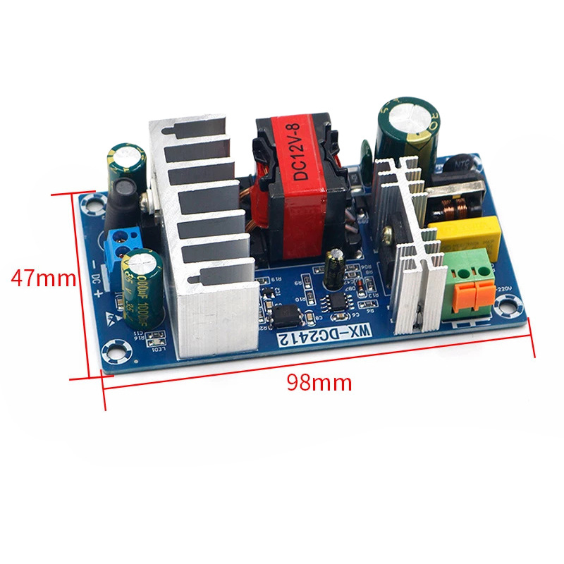 Tomorrow micro 12V Μεταγωγικός Πίνακας Τροφοδοσίας, 100W, Bare Board Module, 8A